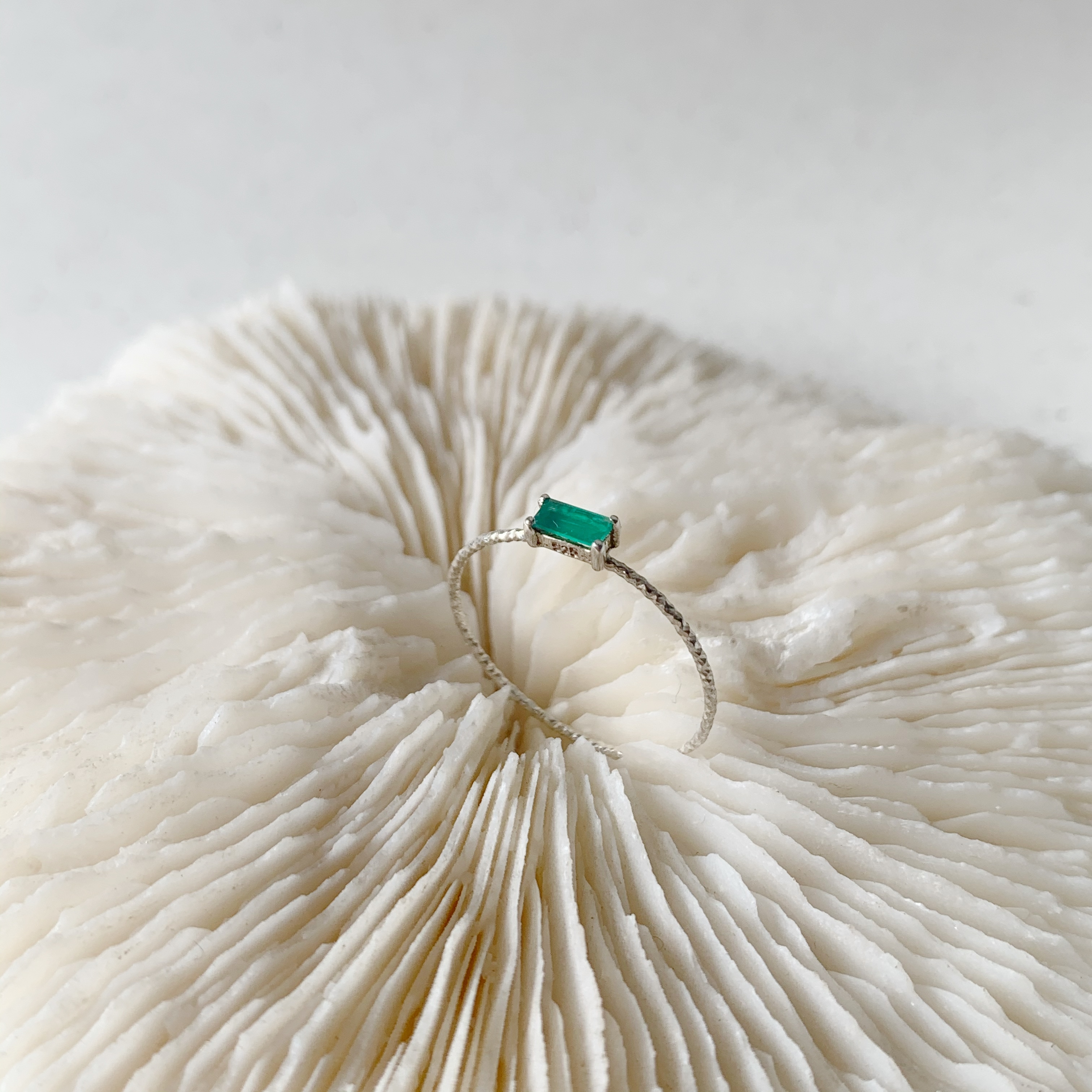 細方四爪綠瑪瑙細戒