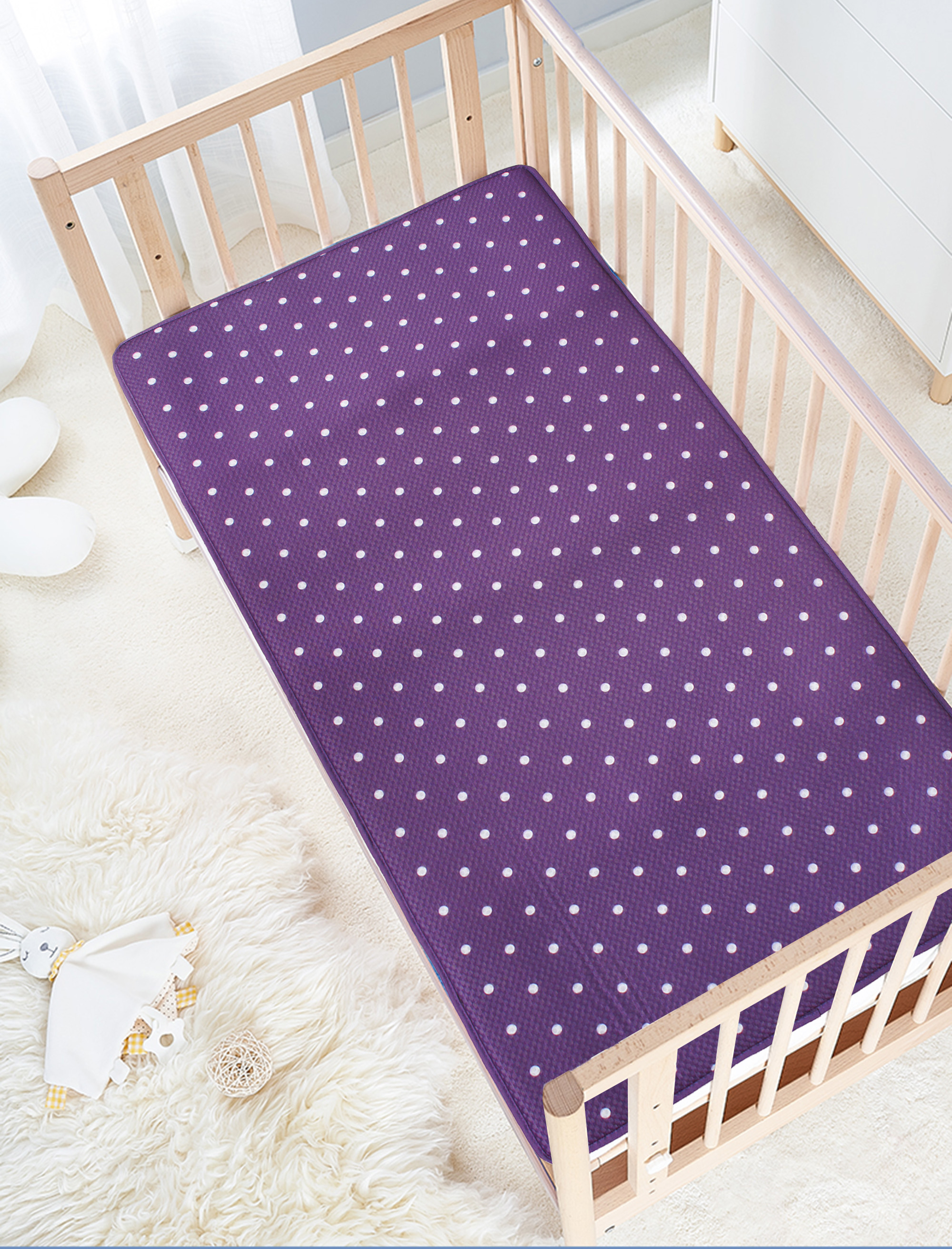 BabyMat舒芙蕾3D透氣嬰兒床墊–紫色