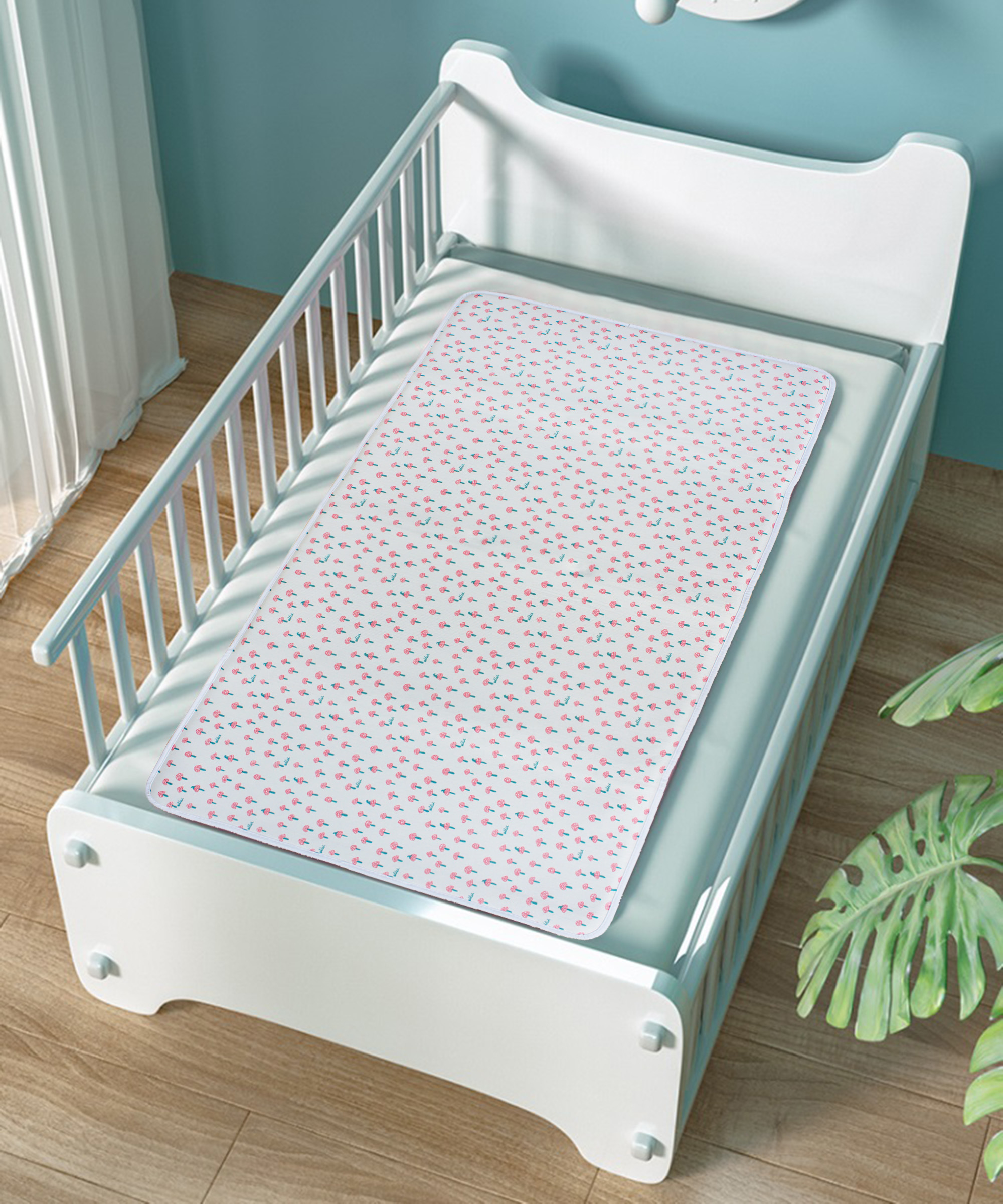 BabyMat漢妮頂級3D透氣嬰兒床墊–蘑菇