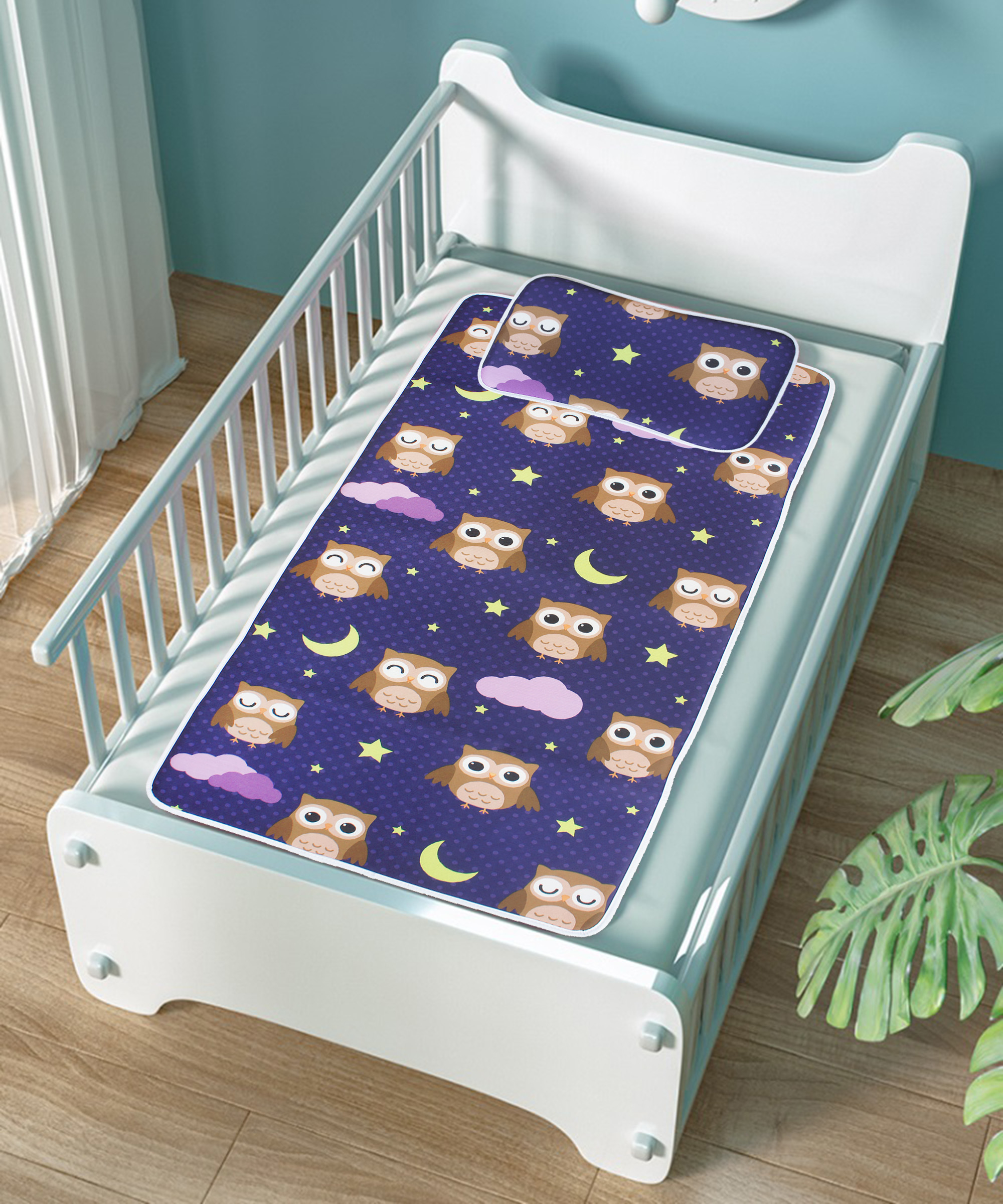 BabyMat漢妮頂級3D透氣嬰兒床墊–貓頭鷹