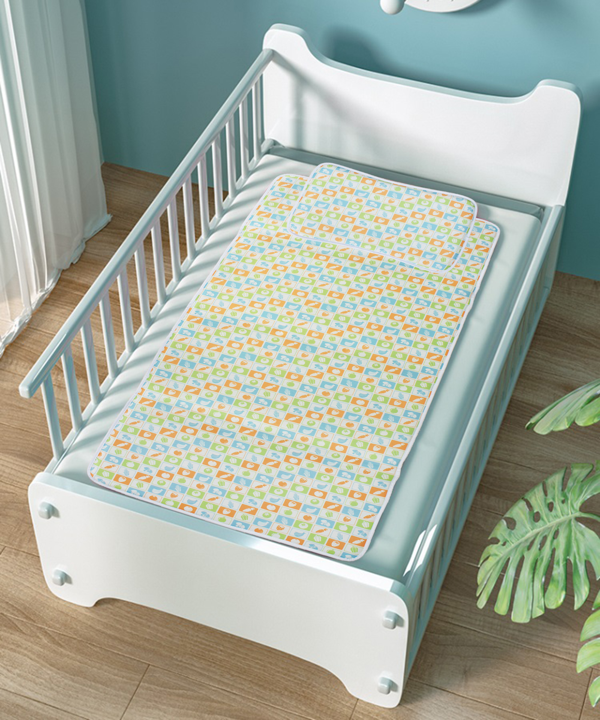 BabyMat漢妮頂級3D透氣嬰兒床墊–水果