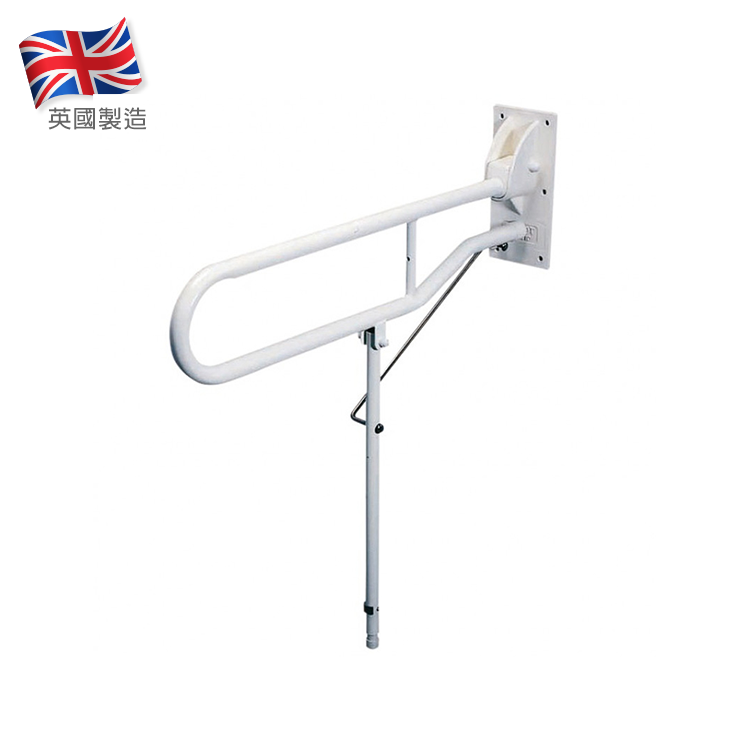 Aidapt - 伸縮有腳褶合扶手 (775mm, 白色) | MSVY0306 
