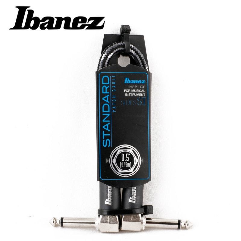 IBANEZ SI05P-CCT WOVEN 0.5呎 編織 短導線 (灰白)