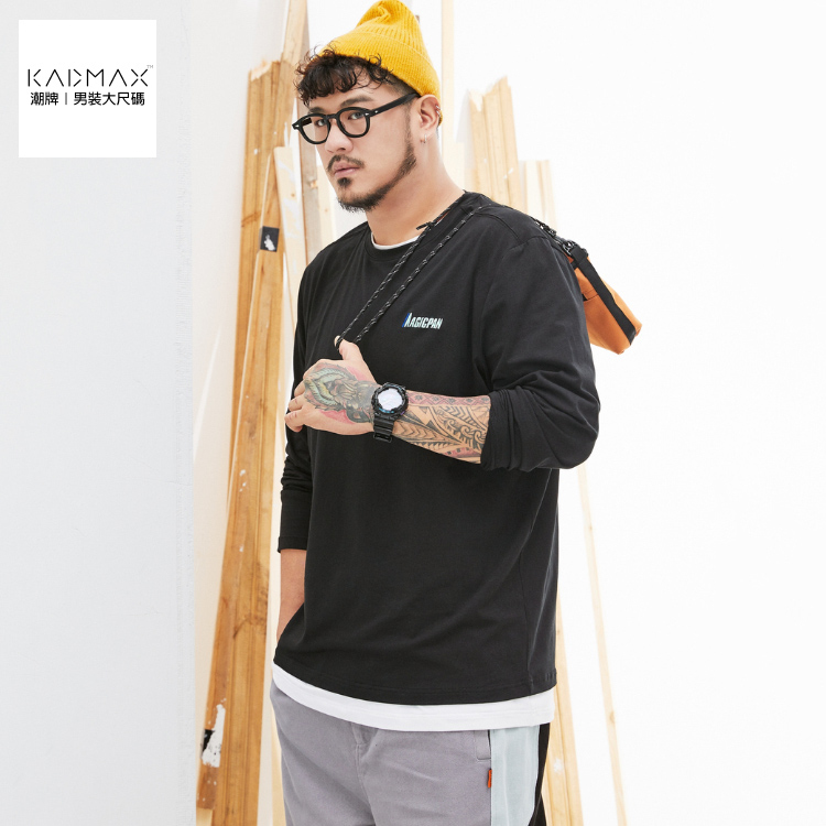 KADMAX大尺碼-潮牌長袖T恤〈AWTL0012〉