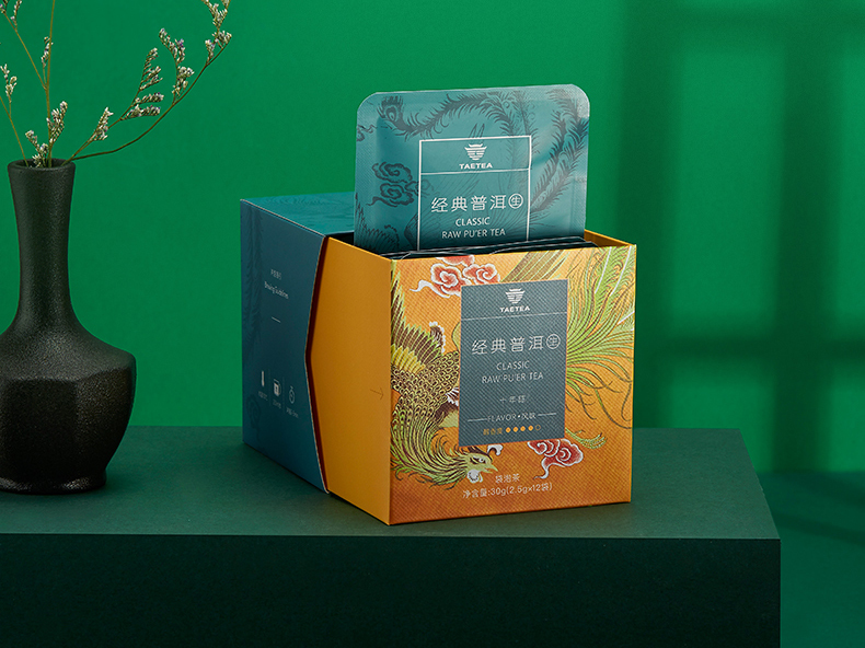 大益普洱生茶經典普洱生茶十年陳三角立體茶包30克(12袋)