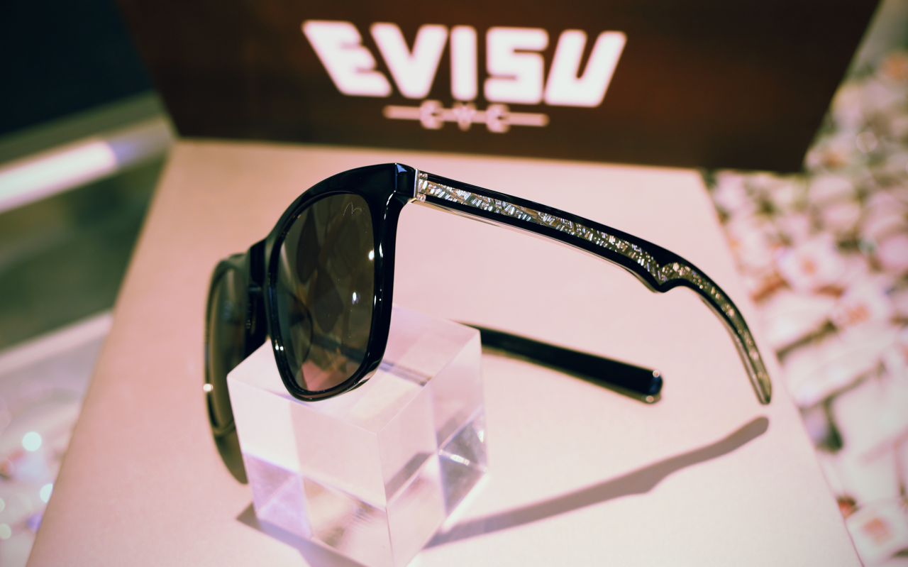 EVISU 黑色方形膠框防UV太陽眼鏡