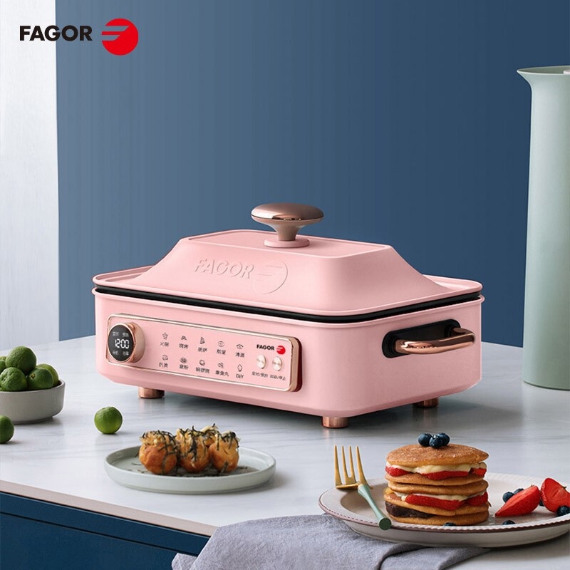 西班牙品牌 Fagor FIR 遠紅外微晶加熱萬能料理鍋│火鍋+蒸+燒烤+煎+炒+煮+燜"一爐搞定