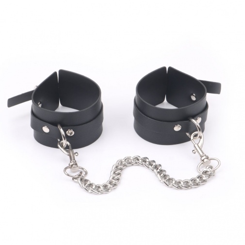 〔性價比之選〕Metal Temptation 軟皮手銬 / 腳銬 (黑色)