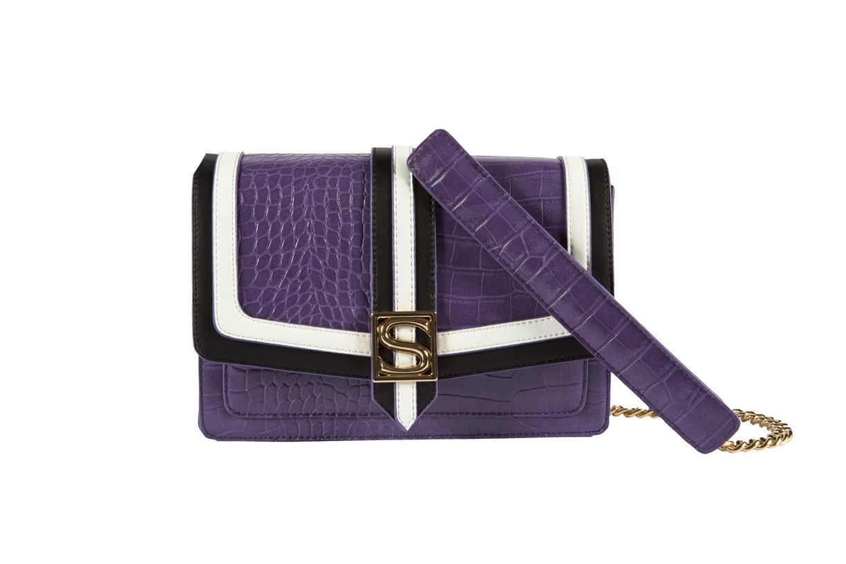 【SILVIAN HEACH】蛇紋單釦肩背包