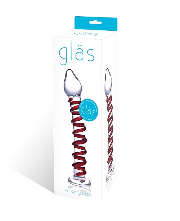 〔美國原裝進口〕Glas 8吋 Mr. Swirly 螺旋紋玻璃仿真陽具