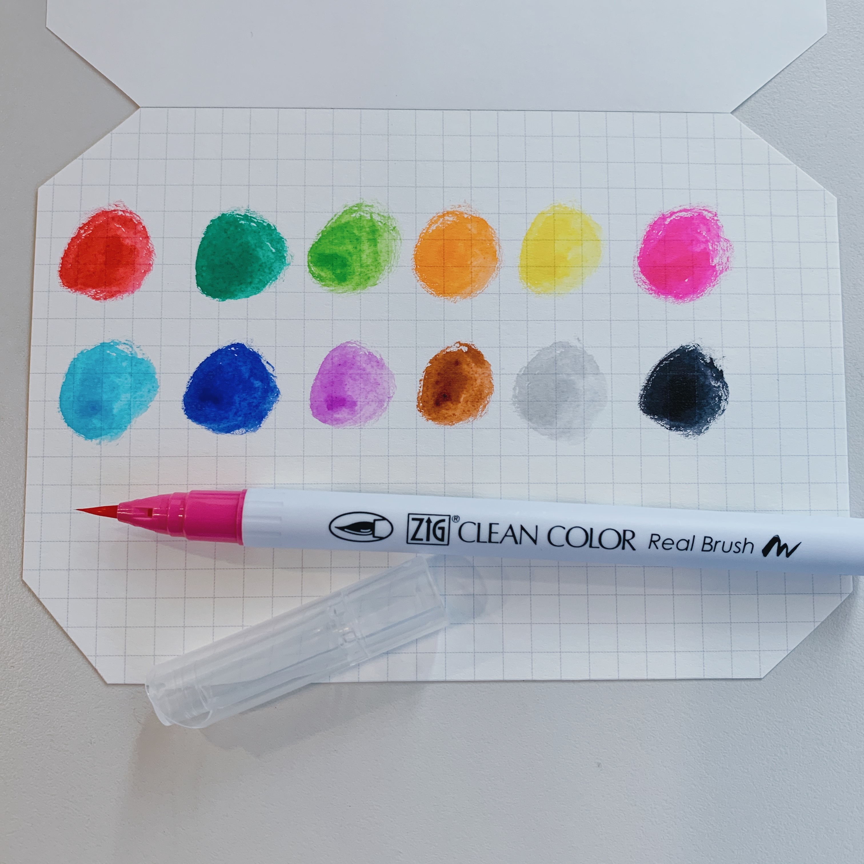 ZIG 彩繪毛筆 12色