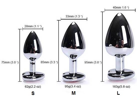 〔調教恩物〕Metal Temptation 藍色心型後庭塞連皮帶 (細碼 / Small Size)