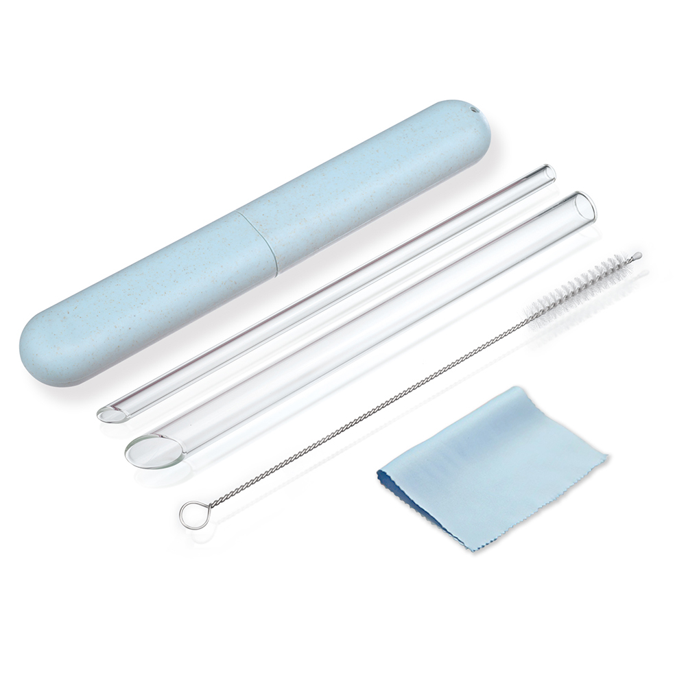 FS1 高品質環保耐熱玻璃吸管五件組