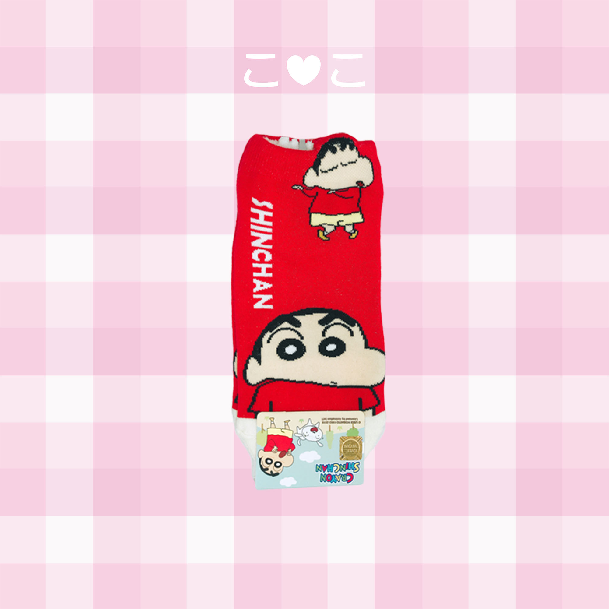 蠟筆小新角色造型短襪