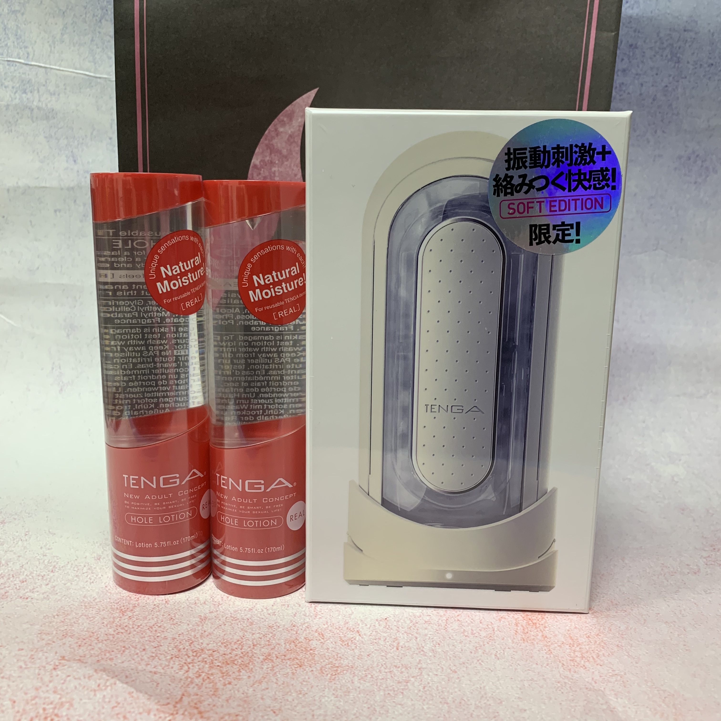 [史上最強電動飛機杯！] Tenga Flip 0 (Zero) 電動版 (柔軟型) & 潤滑劑 Lotion (Real) x 2 (可重覆使用)
