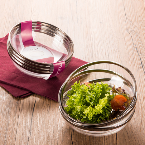 Mozaik Silver Bowl Set (4 pcs/set)