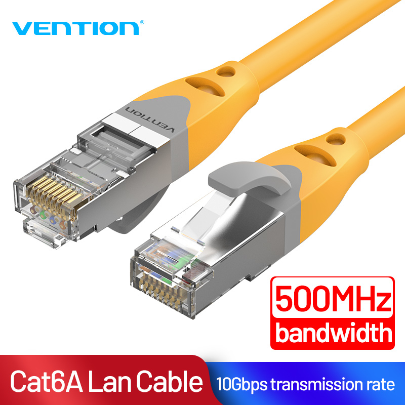 Vention CAT6a SSTP Patch Cord Cable Yellow (1M-35M)  (CE-VL6A)