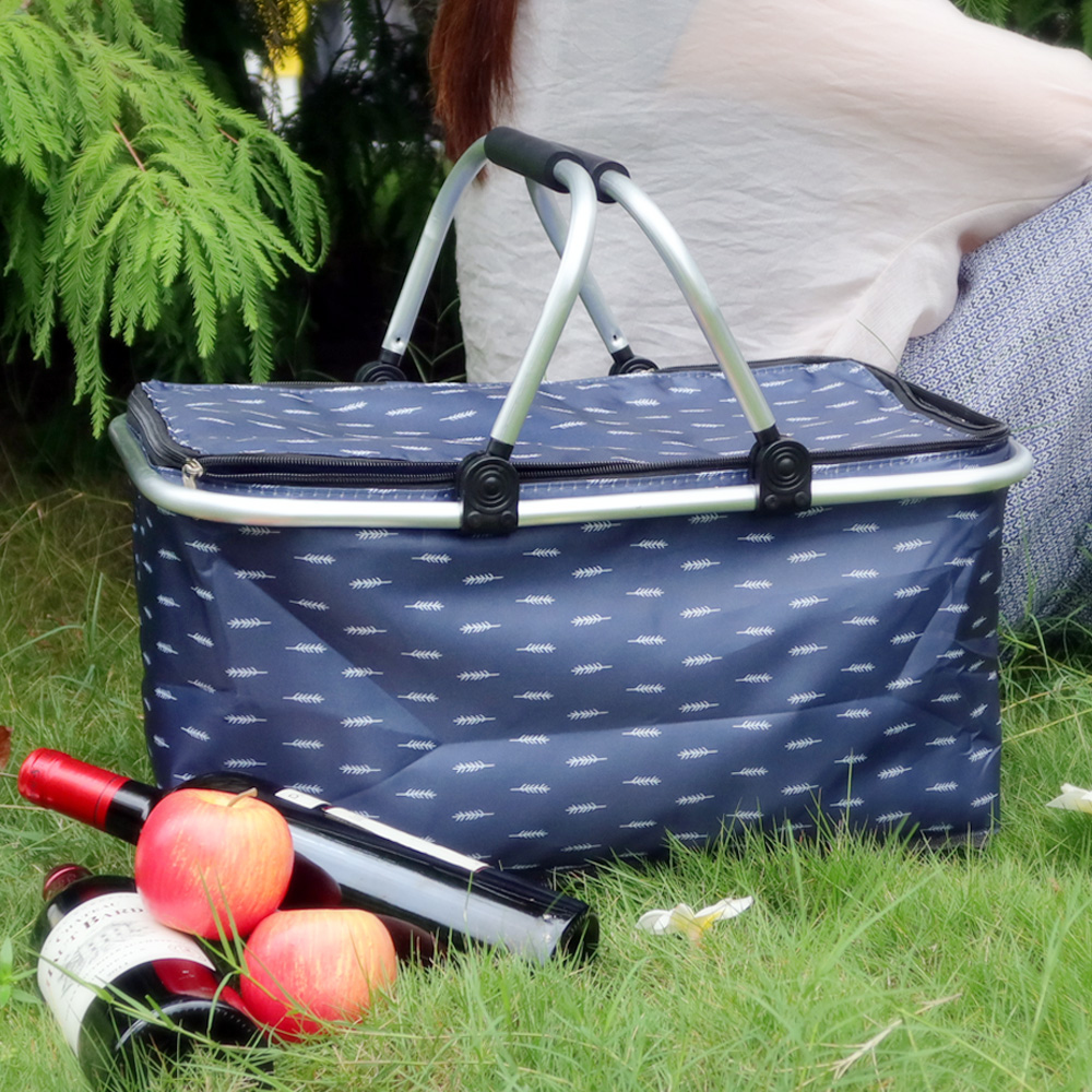 落羽松加厚款保溫冷折疊野餐提籃 31L