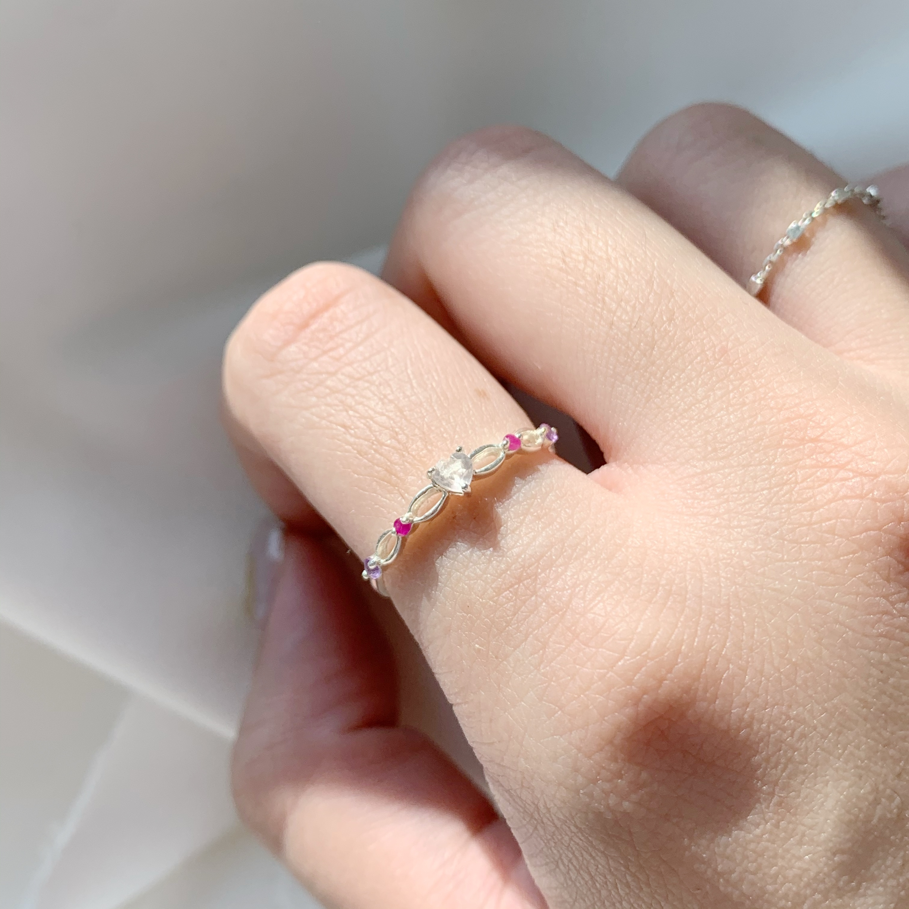 Venus粉紫寶石戒指