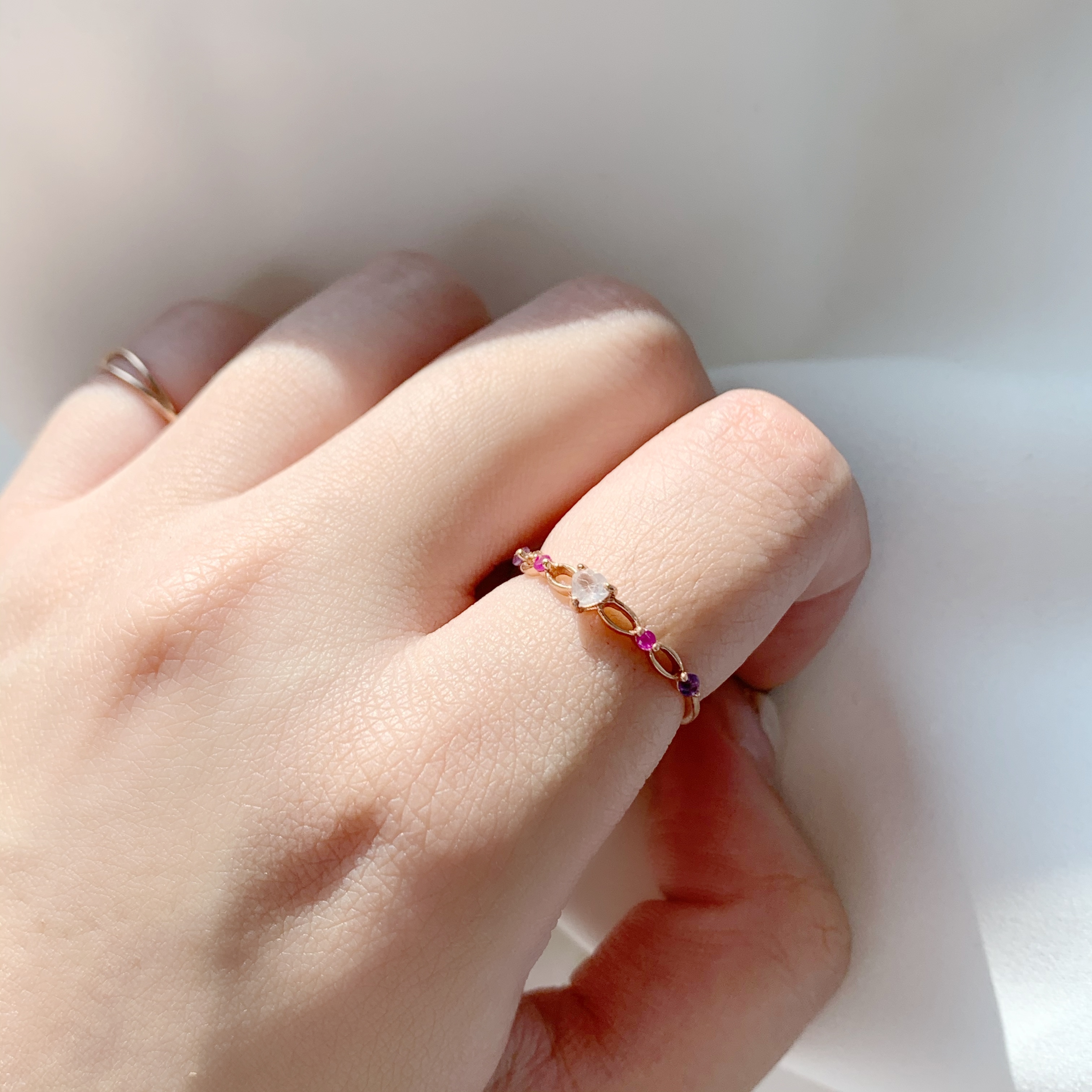 Venus粉紫寶石戒指