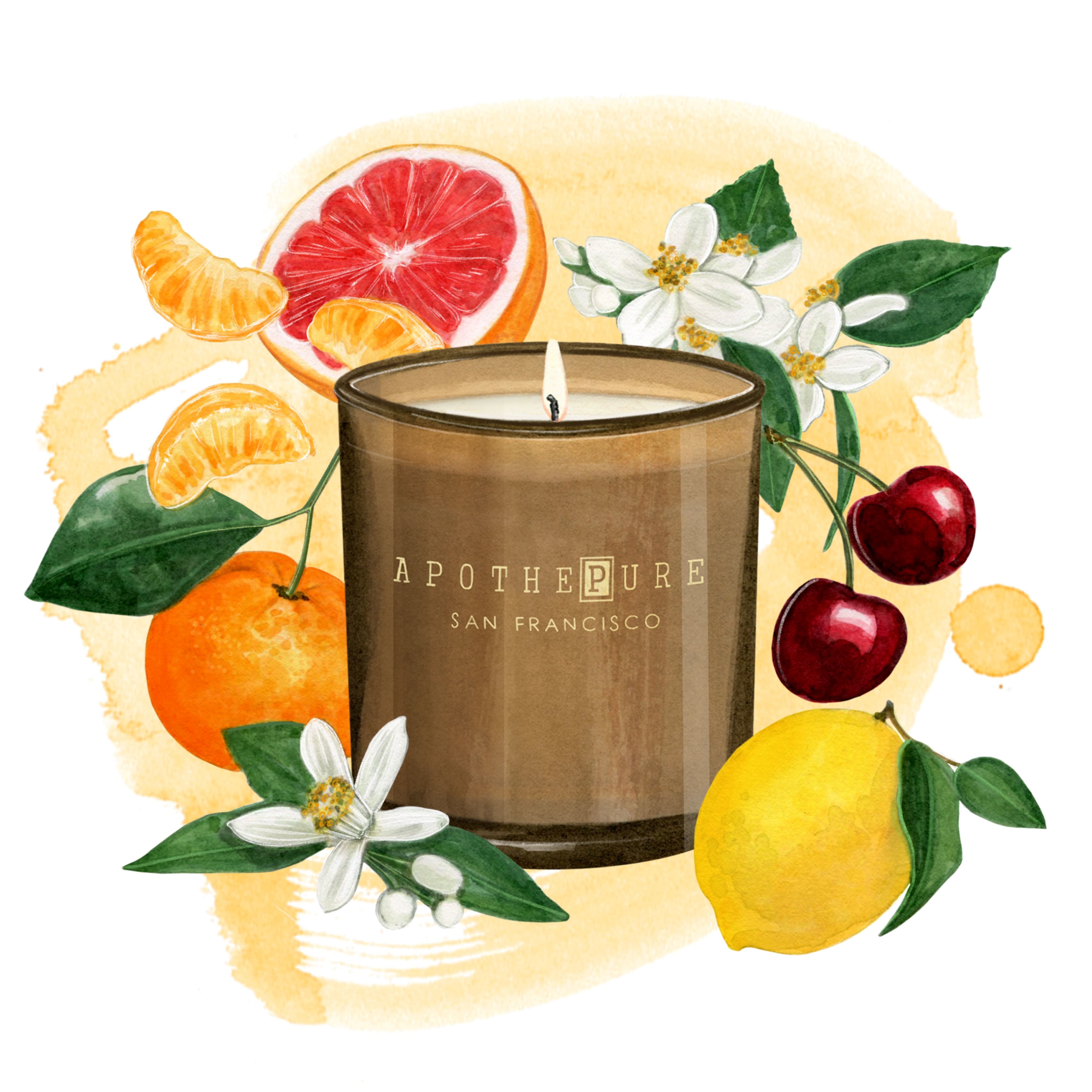 柑橘果香調 香氛蠟燭