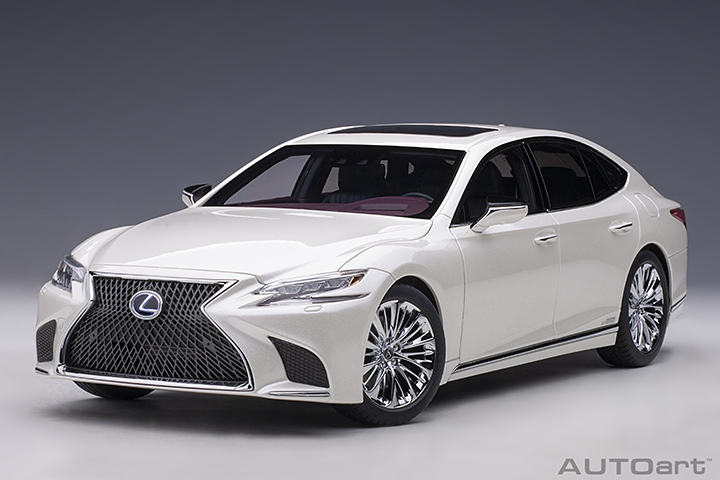 1/18 AUTOART 78866 LEXUS LS 500h (SONIC WHITE METALLIC/CRIMSON & BLACK INTERIOR) (78866)
