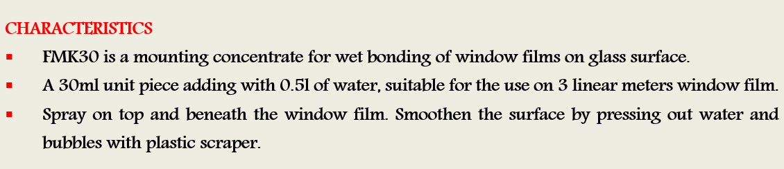 FMK30 Mounting Concentrate Characteristics