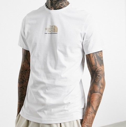 the north face white tee