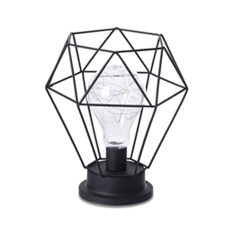 北歐風鑽石幾何線條 LED浪漫小夜燈/氛圍燈(電池式)