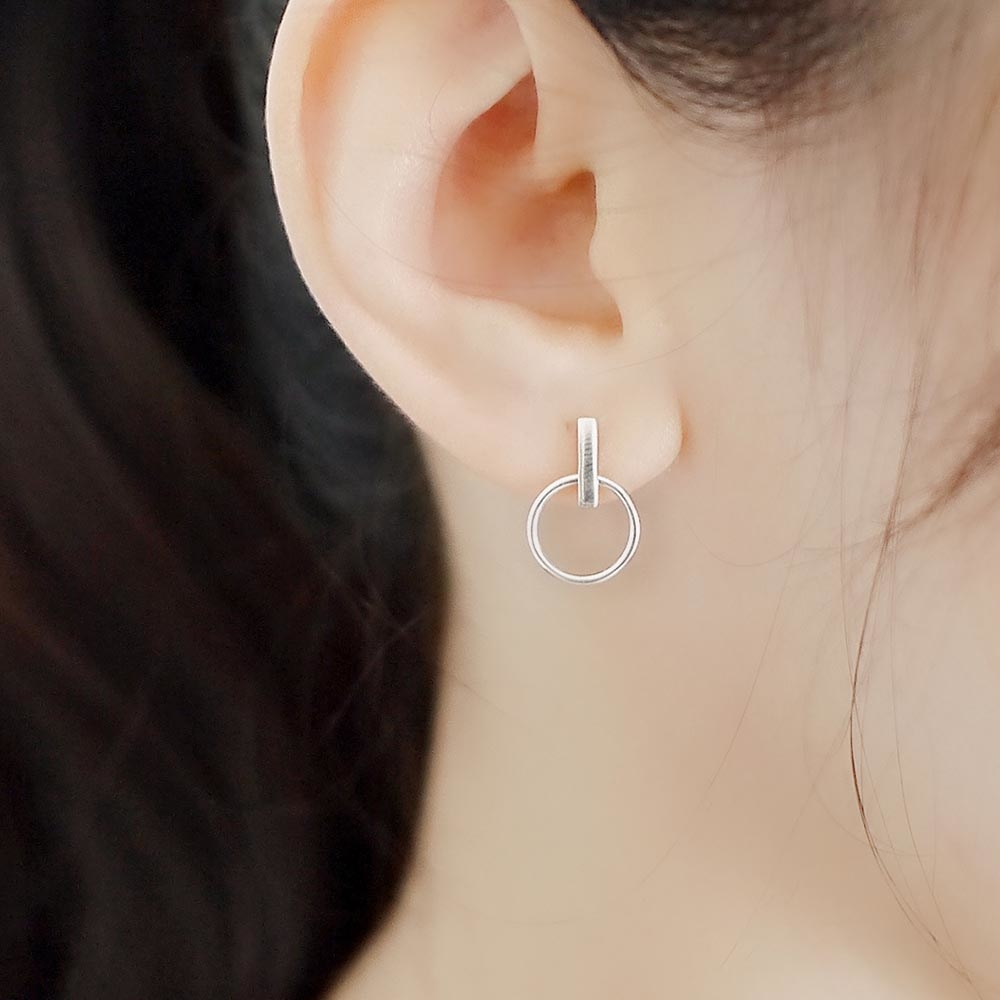 小圓圈純銀耳環/SE530