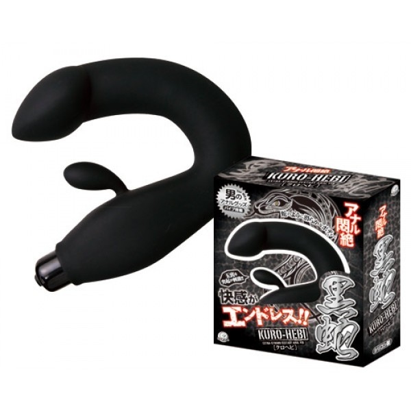 〔日本原裝進口〕 A-ONE．《黒蛇》 G點前列腺按摩棒 (男女可用)