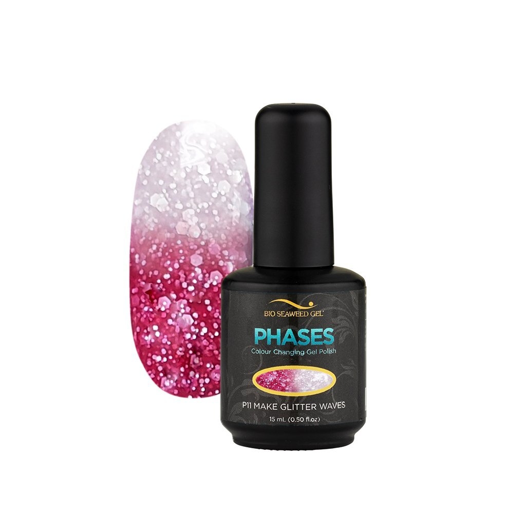 Bio Seaweed Gel 溫感變色系列 P11 MAKE GLITTER WAVES 天然無毒Gel甲油