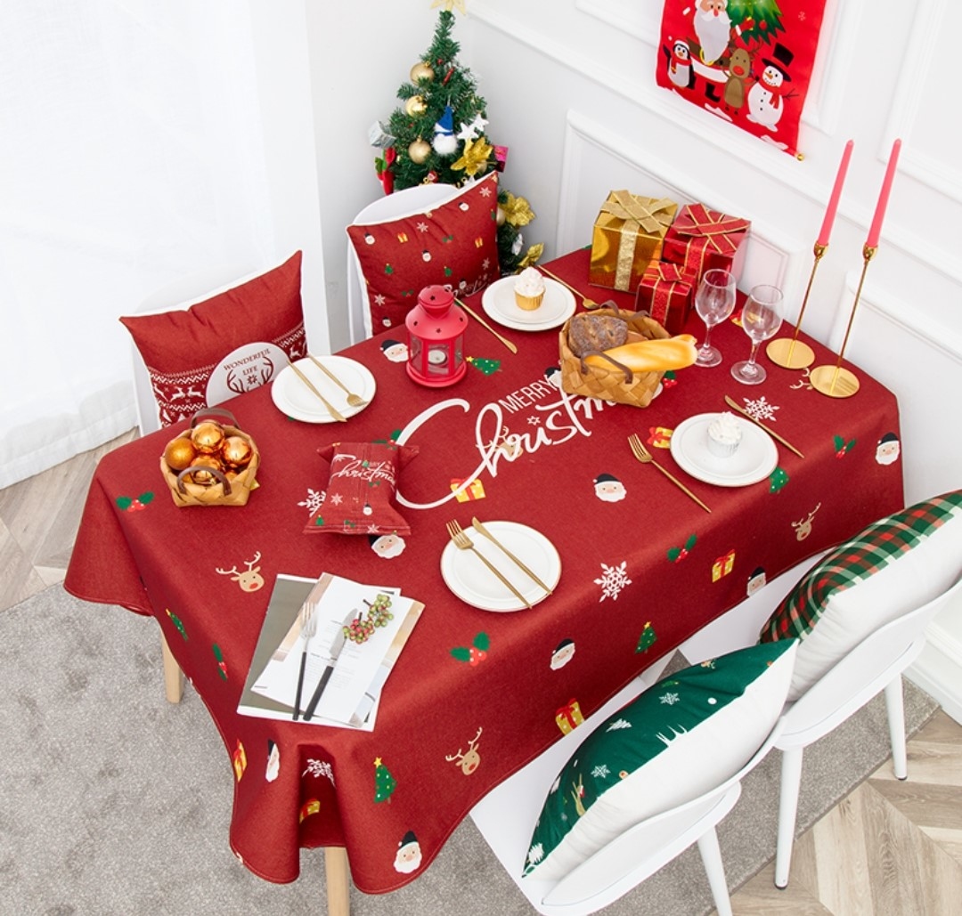 繽紛聖誕桌布、桌巾(防水款)