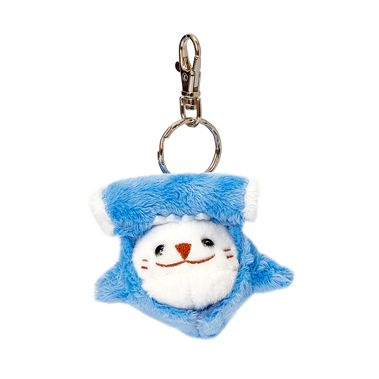 Seal in Hammershark Costume Plush Keychain