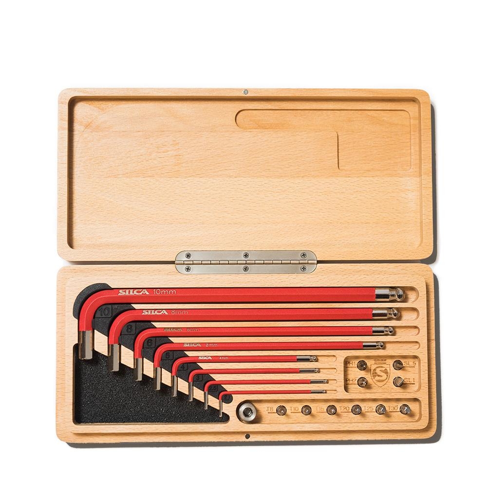 Silca HX-One Home Essential Tool Drive Kit in Wood Box #AM-TL-HEX-ASY-001