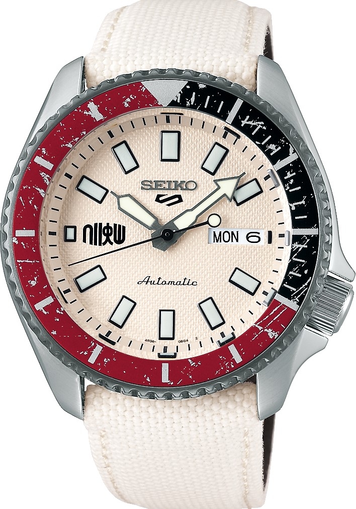萬年鐘錶 - SEIKO  5 Sports  快打旋風5聯名限量機械錶 RYU 隆  SRPF19K1 / 4R36-08P0W  錶徑42.5MM