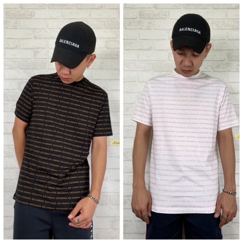 Armani Exchange AX 滿版經典字母Logo 短袖T恤 短T