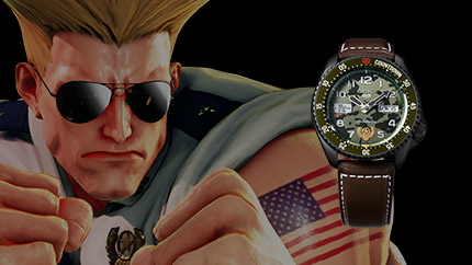 萬年鐘錶 - SEIKO  5 Sports  快打旋風5聯名限量機械錶 GUILE 蓋爾  SRPF21K1 / 4R36-08V0J 錶徑42.5MM