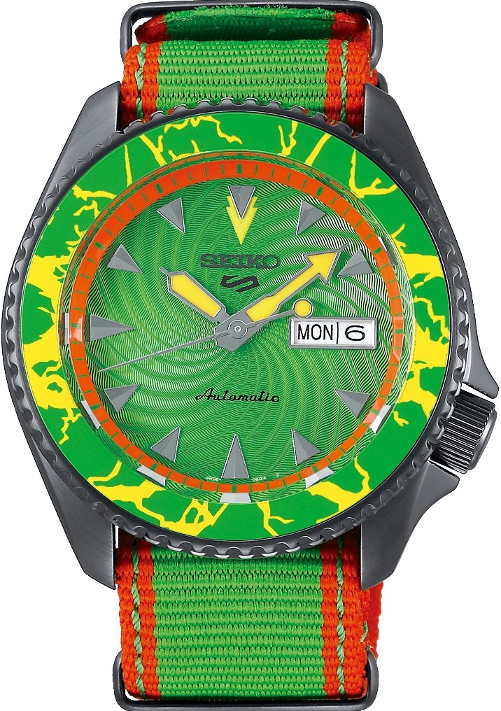 萬年鐘錶 - SEIKO  5 Sports  快打旋風5聯名限量機械錶  BLANKA 布蘭卡 SRPF23K1 / 4R36-08T0G 錶徑42.5MM