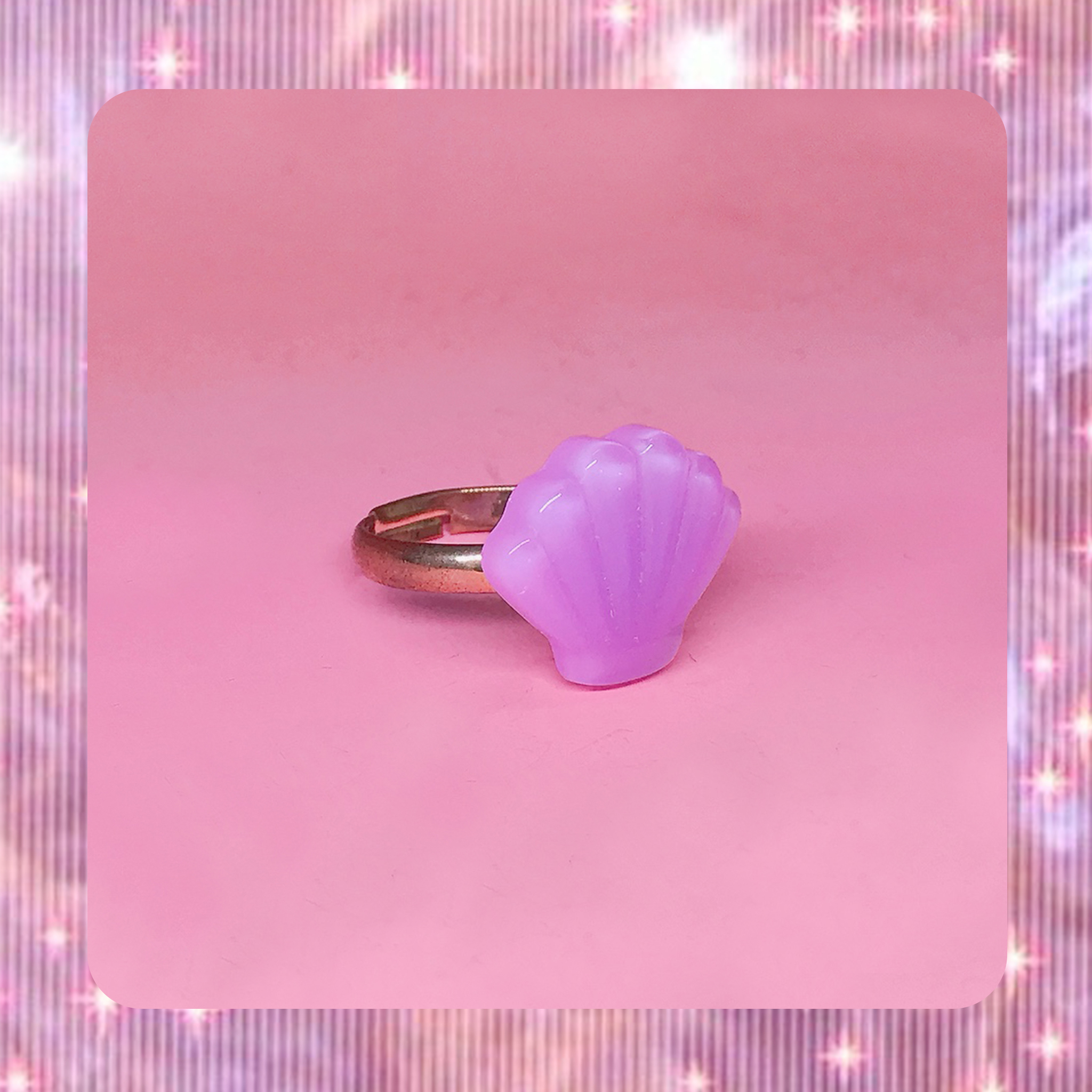 ♡ ここ這裡 ♡ 正韓少女心貝殼戒指