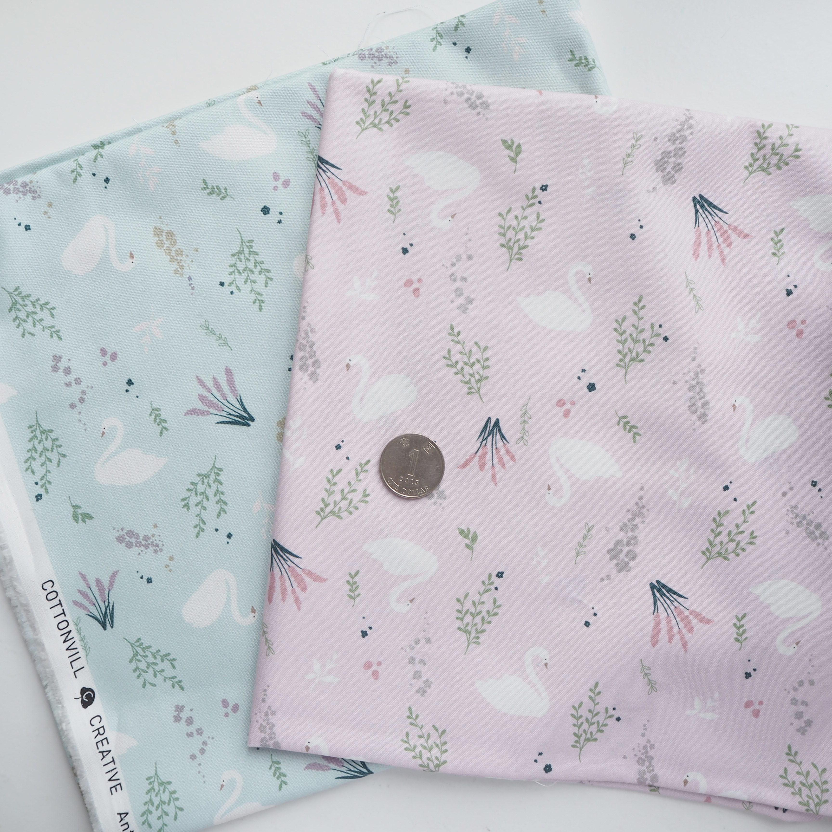 綠色天鵝圖案 安撫巾