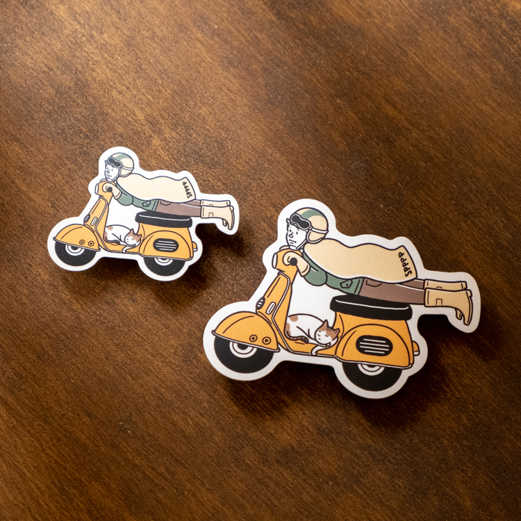 SPPPP｜Flying Boys｜霧面防水貼紙｜飛人騎士