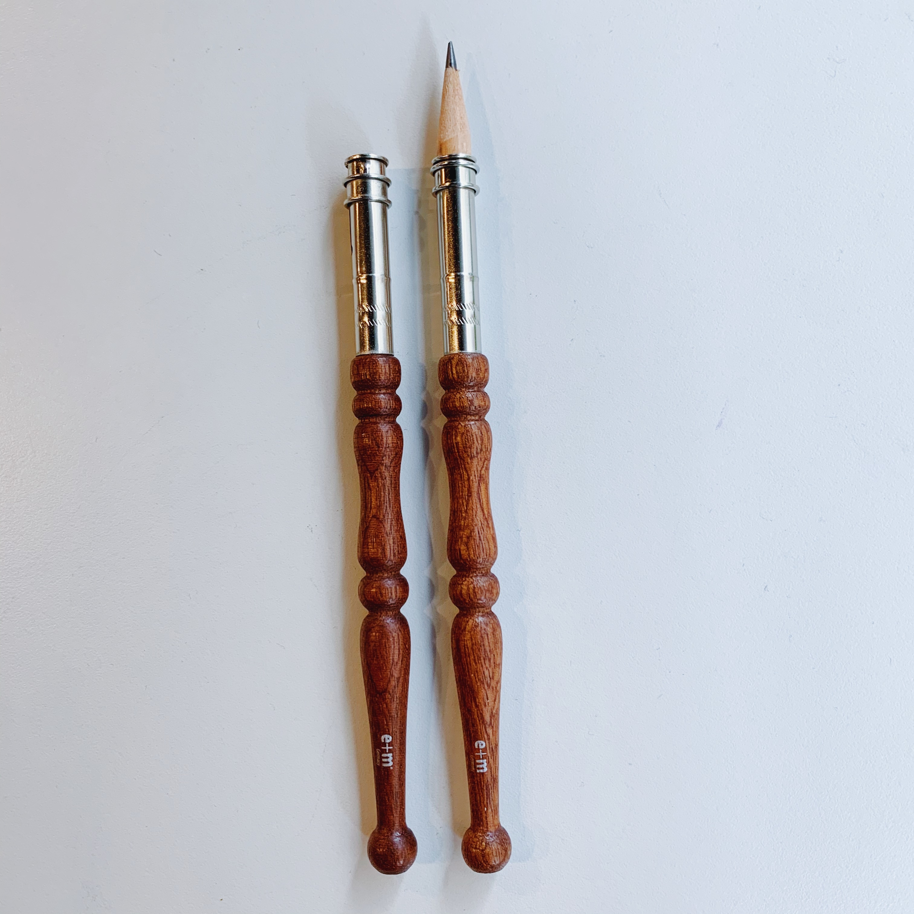 桃花心木 復古造型鉛筆延長器｜德國 E+M