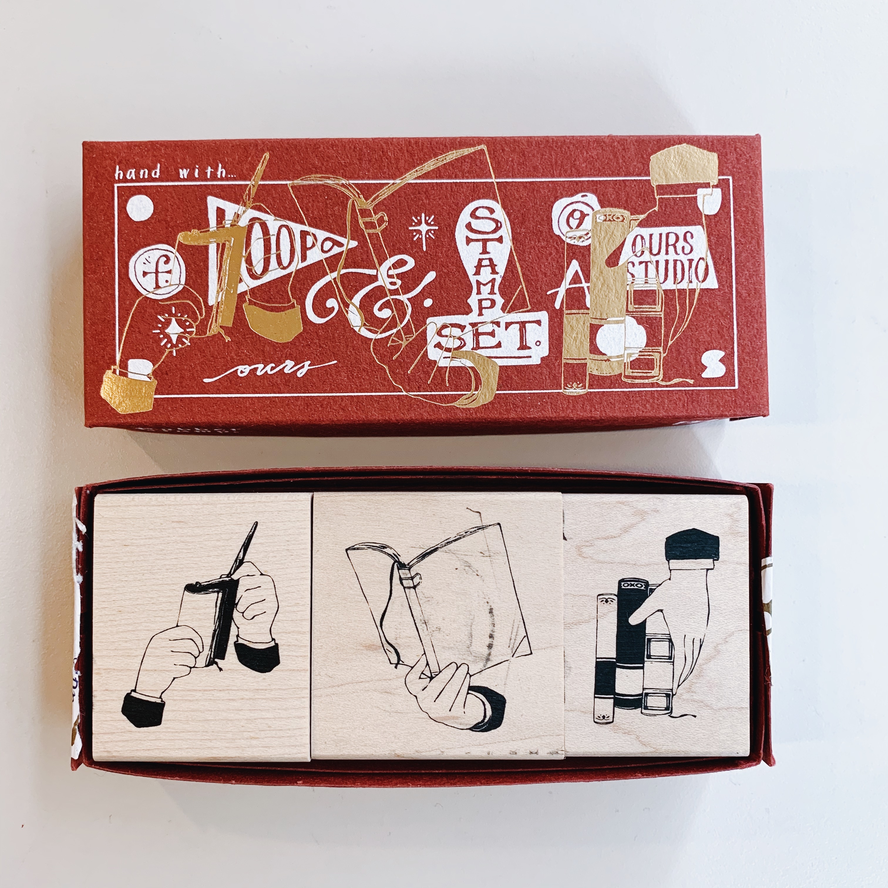 OURS 手 楓木印章組(3入）