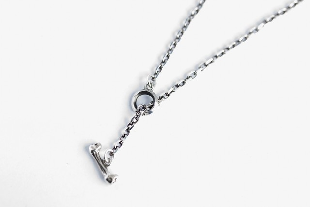 純銀骷髏扣頸鏈