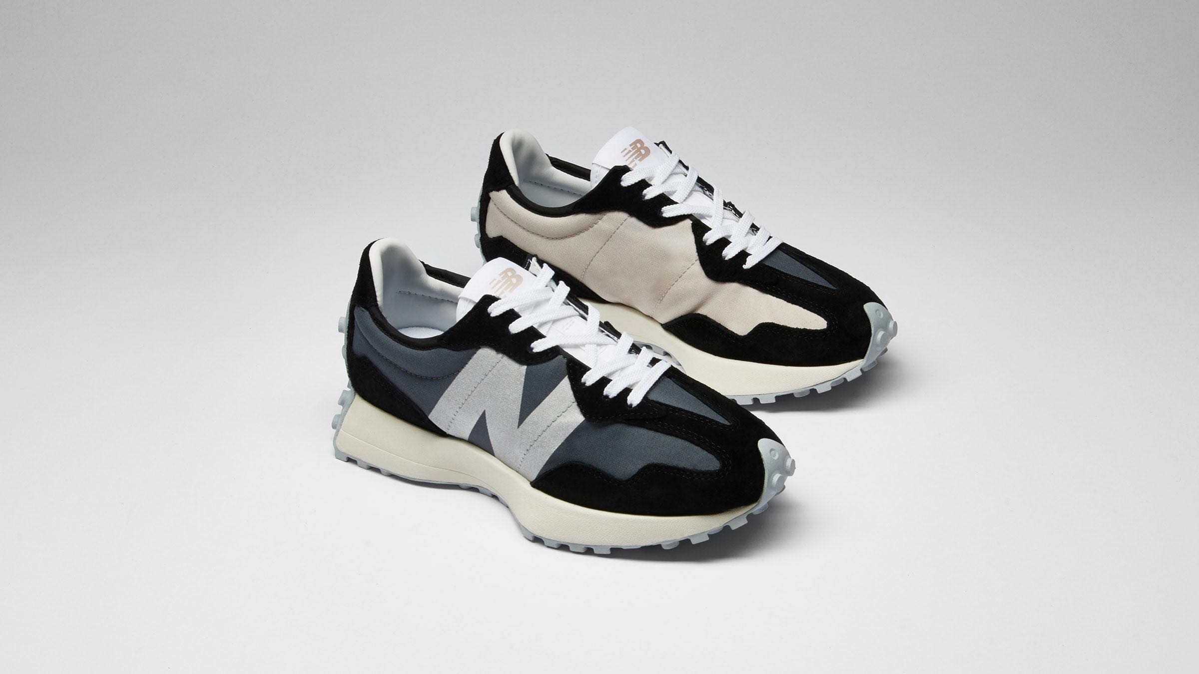 mens black and white new balance