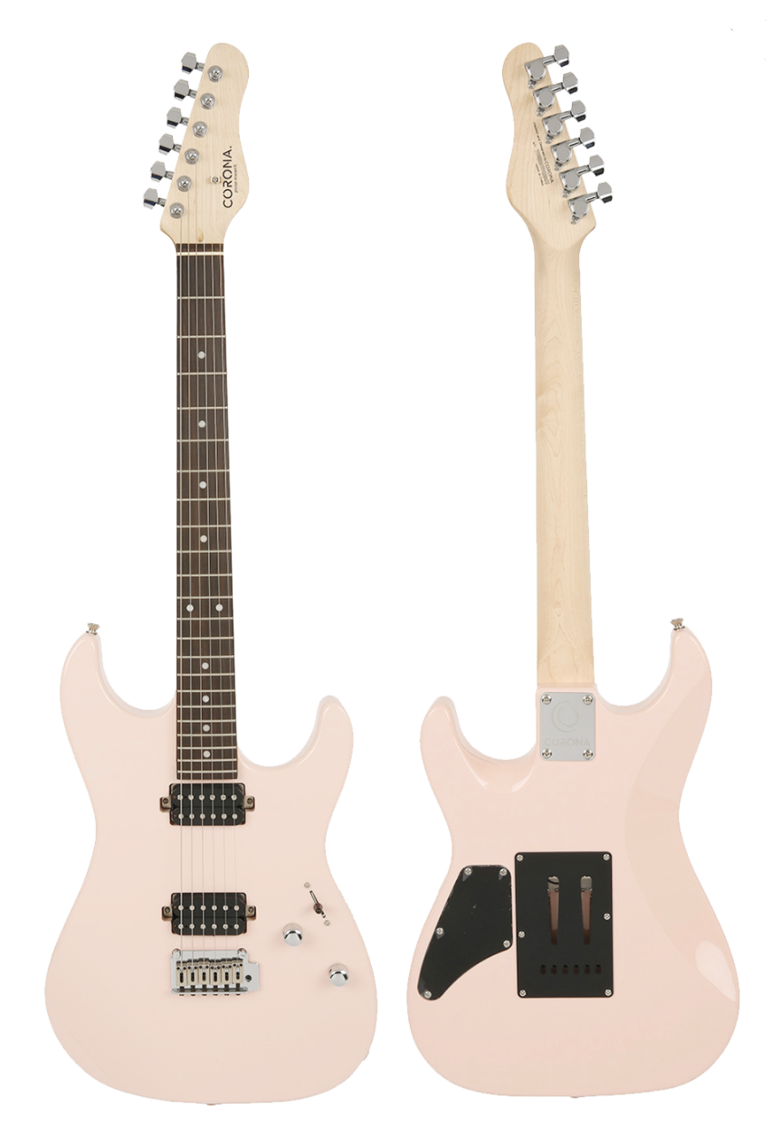CORONA MODERN HH/L PNK 電吉他 粉紅色 小搖座電吉他【附原廠琴袋】