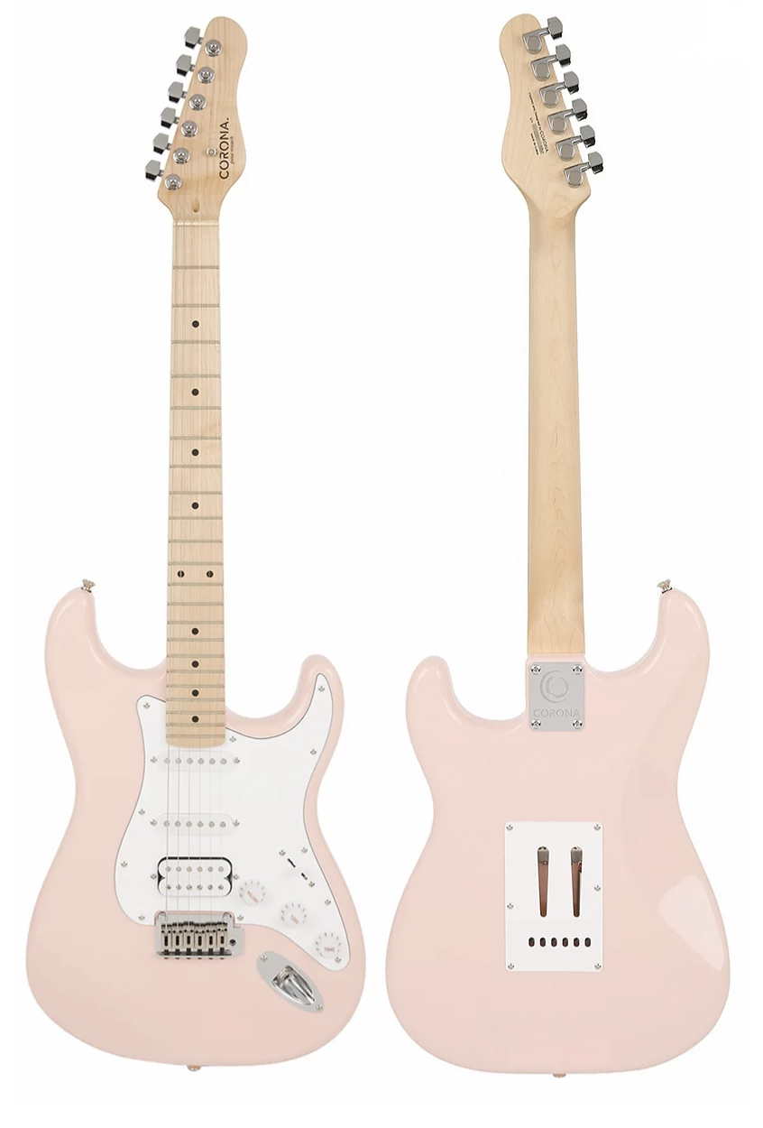 CORONA STANDARD S22F/M PNK 楓木指板 電吉他 粉紅色 小搖座電吉他【附原廠琴袋】