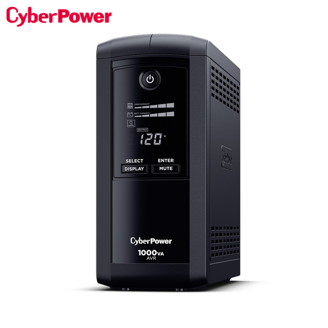 米特3C數位–CyberPower碩天 CP1000AVRLCDA 1000VA UPS在線互動式不斷電系統 突波保護 過載保護 颱風停電 防雷擊