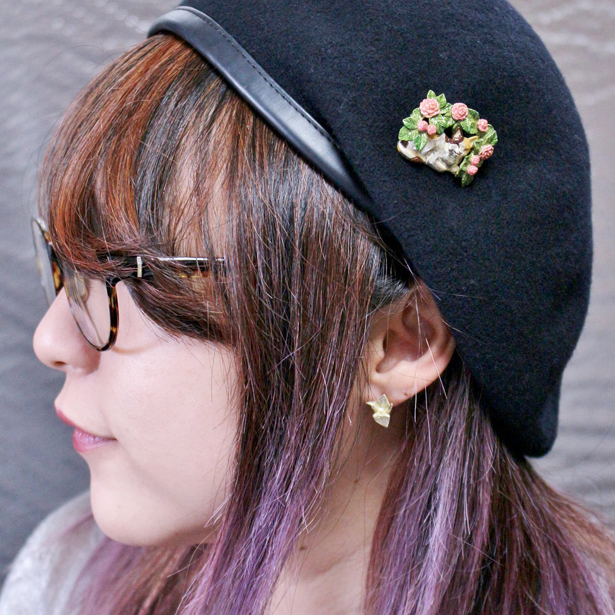 Palnart Poc 日本制貓咪&山茶花心口針